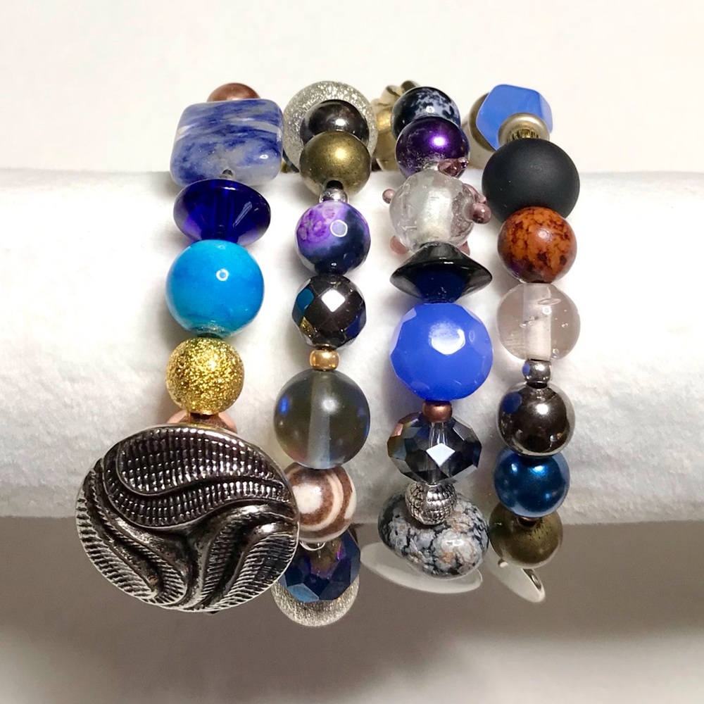 Handmade Bracelet with Vintage and Modern Elements (NB77-3H) New Without Tags - Picture 7 of 9